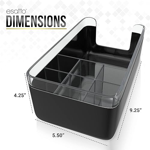 Miniatura 4 de Esatto Professional Bar Products - Organizador de barra prémium (negro), utilizado para organizar fácilmente artículos de barra y espacio de