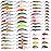 Aorace 56pcs Fishing Lures Large Hard Bait Minnow VIB Lure with Treble Hook Life-Like Swimbait Fishing Bait Popper Crankbait Vibe Sinking Lure for Bass Trout Walleye Redfish