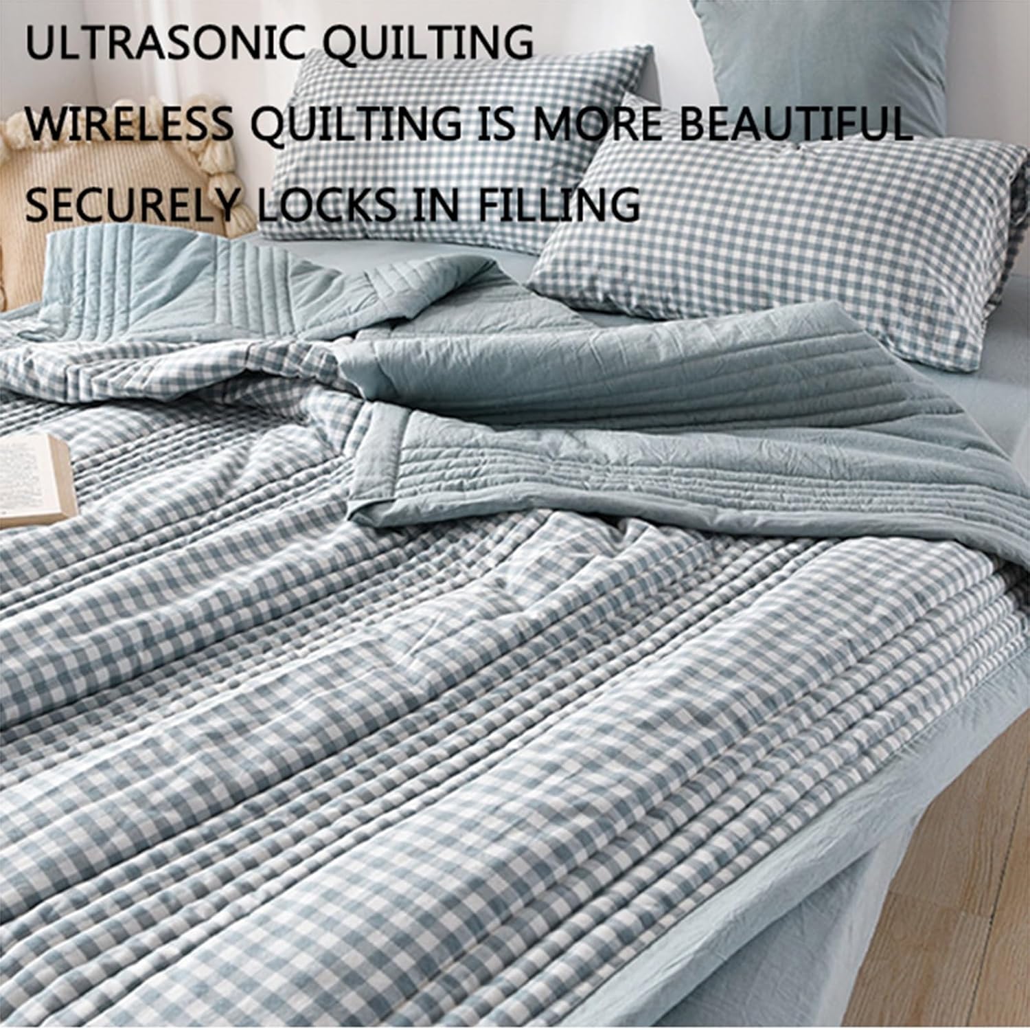 Summer Cooling Quilt Lightweight Soft Air Conditioning Blanket, Summer Air Conditioning Quilt Machine Washable, Comforter Print Floral Quilts Bedspread(Color:B,Size:150x200cm)