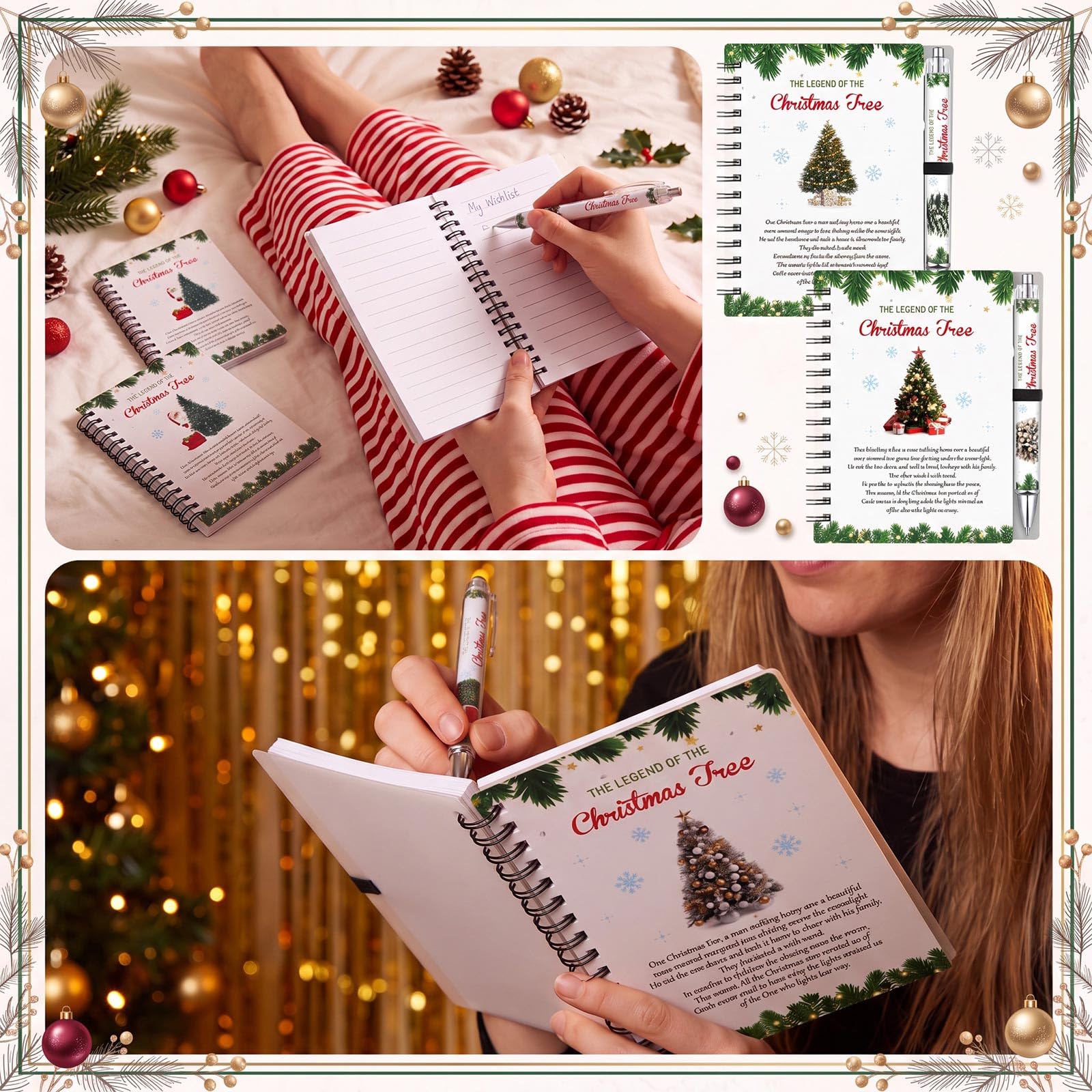 Resurhang The Legend of the Christmas Tree Gifts Lot de 20 carnets A6 avec