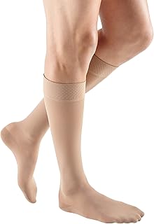mediven Plus for Men & Women, 20-30 mmHg – Closed Toe, Calf High Compression Socks with Silicone Top Band, Leg Circulation, Opaque Leg Support Compression Coverage, Extra Wide