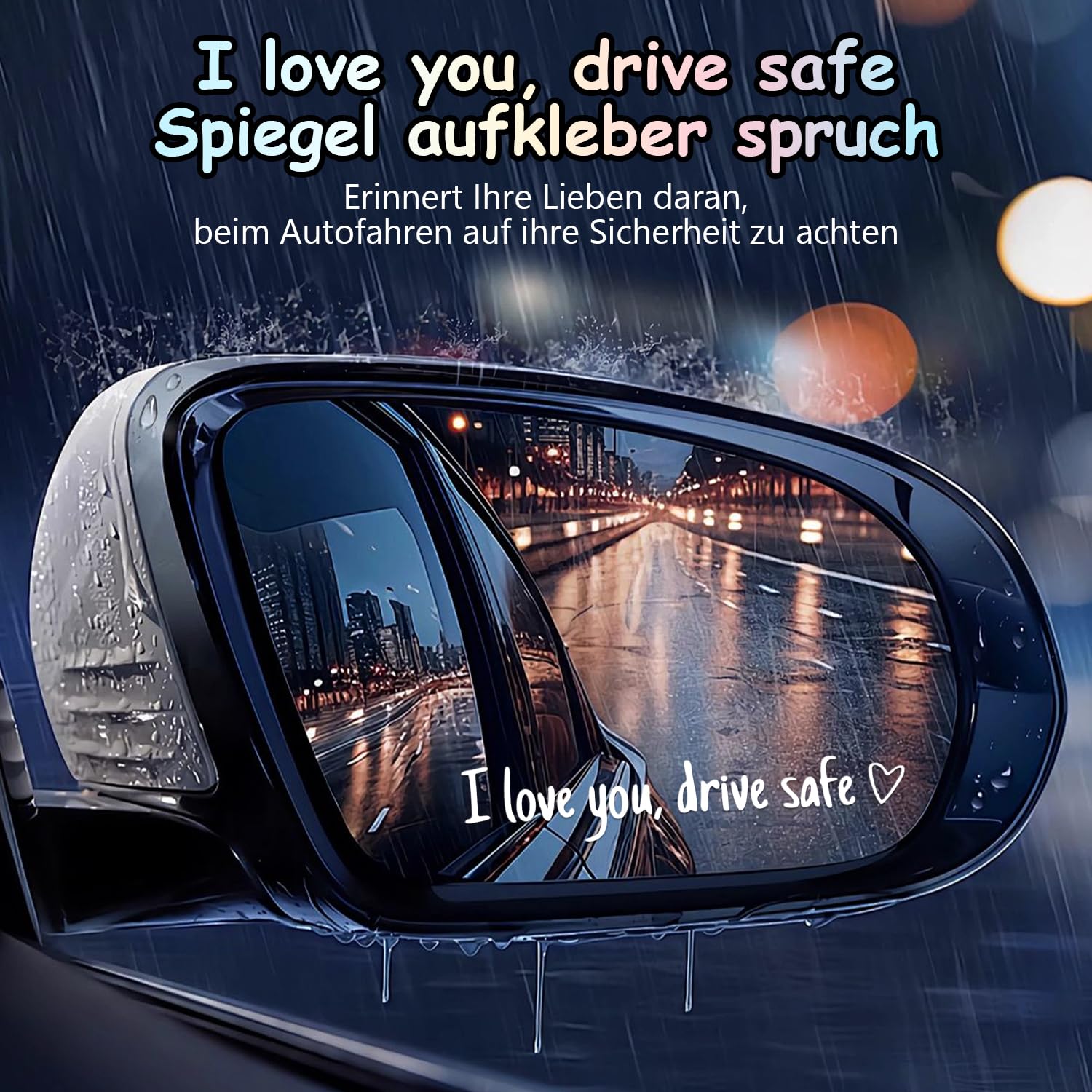 18 sztuk naklejek na lusterko wsteczne "I Love You Drive", dla kierowców, kobiet, mężczyzn, na akcesoria samochodowe, lusterko wsteczne, lusterko samochodowe