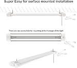 LZHOME Linkable LED Shop Light for garages,4FT 4500LM,40W 5000K Daylight White, LED Ceiling Light, LED Wrapround Light, with Pull Chain (ON/Off),Linear Worklight Fixture with Plug 4-Pack
