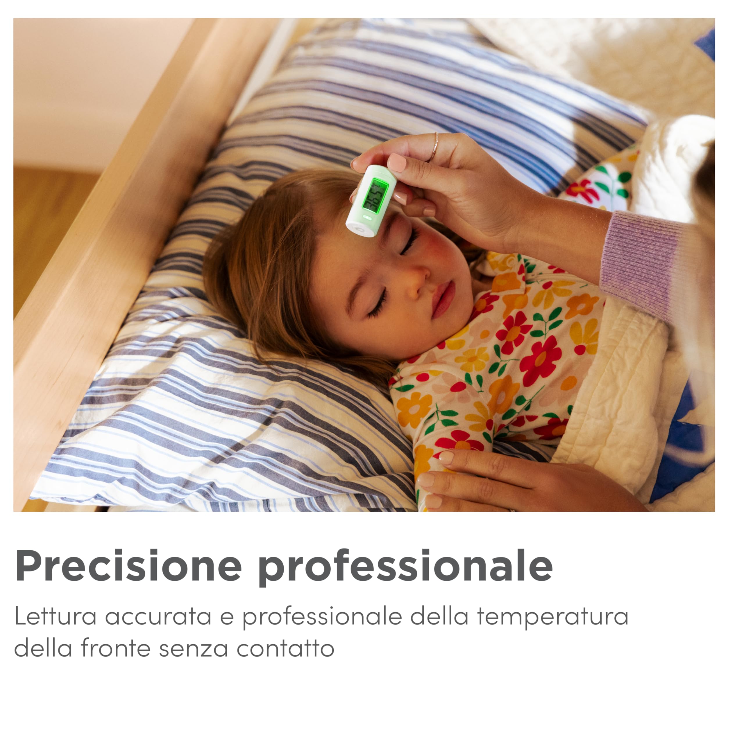 Munchkin Termometro infrarossi senza contatto per bebé e bambini, Compatto e portatile con allarme febbre, Essenziale per bambini y ottimo per viaggio