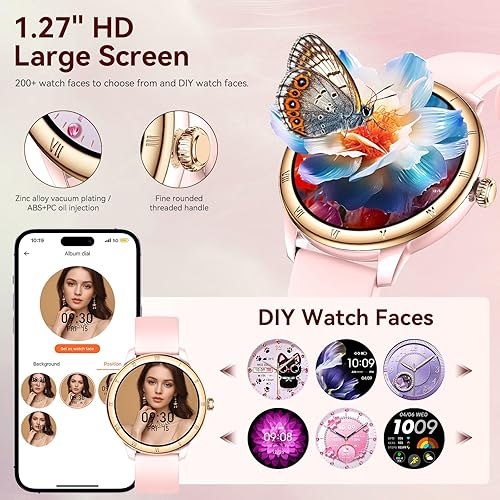 Miniatura 6 de Reloj inteligente para mujer, monitor de fitness HD de 1.27 pulgadas (respuestahaz llamadas) con más de 110 modos deportivosfrecuencia