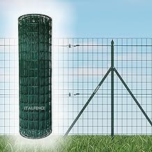 Wire mesh for fences, welded wire mesh, plastic-coated green, 25 m (all heights available) [Ø2.30 mm, 125 cm]