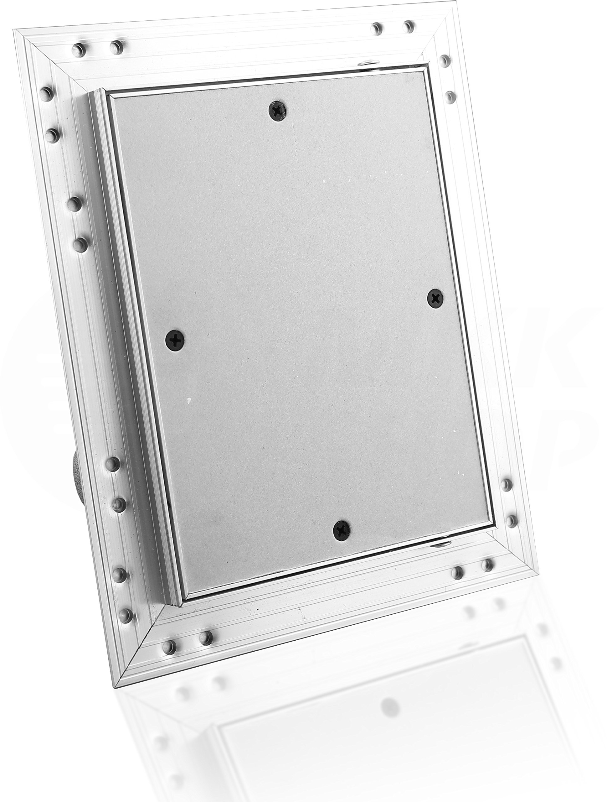 GK-Einlage 100 x 100 mm Gipskarton 12,5 mm KRAL35 Revisionstür Revision Wartungstür 10 x 10 cm Wartung Reinigungsklappe Wartungsöffnung mit Aluminium-Rahmen Feuchtraumgeeignet grün Trockenbau
