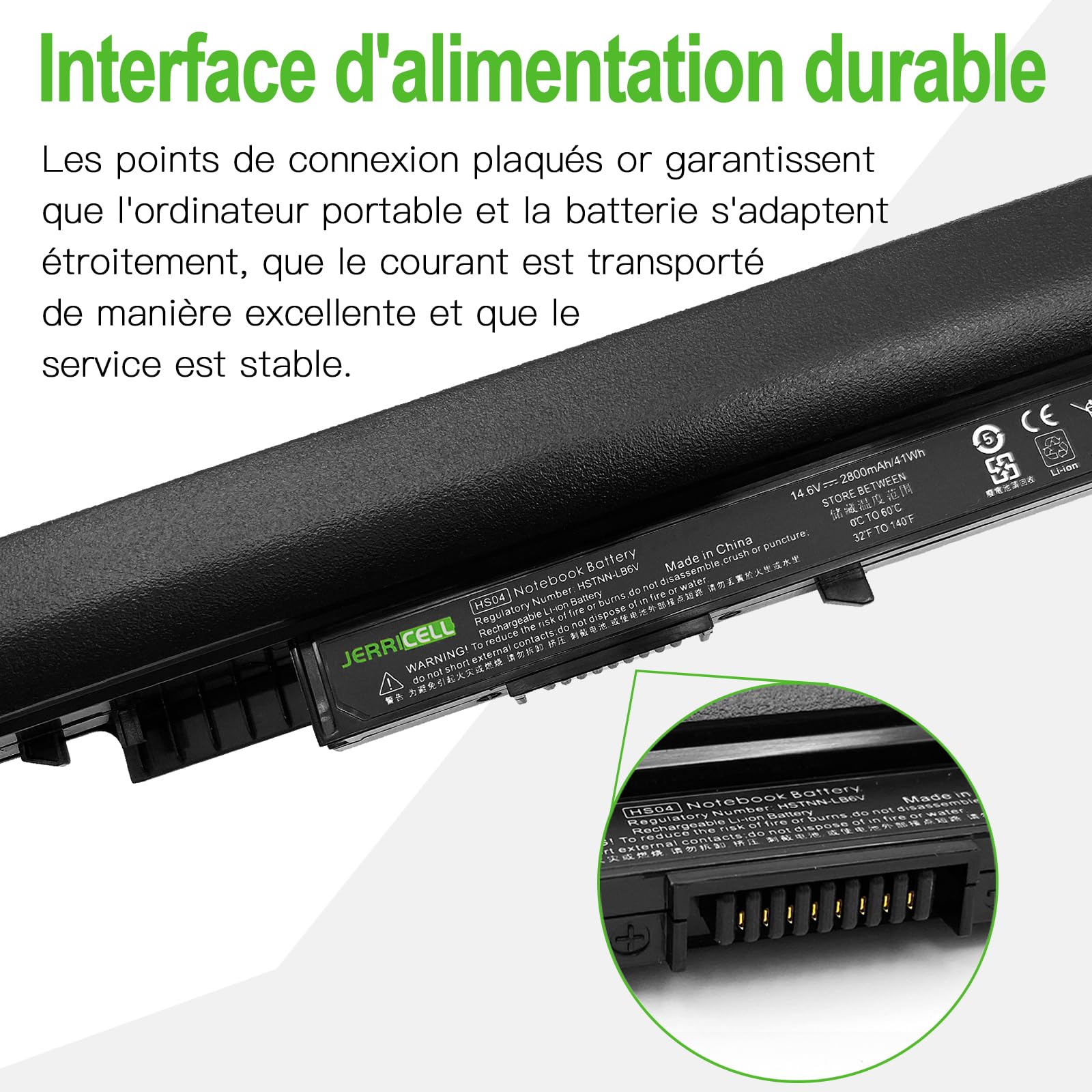2800mAh Battery HS04 HS03 807957-001 807956-001 Batterie d'ordinateur portable pour HP Pavilion 240 G4 G5 245 246 250 255 G4 G5 340 348 G3 HSTNN-LB6V 807612-421 807611-421 TPN-C125 HSO3 HSO4