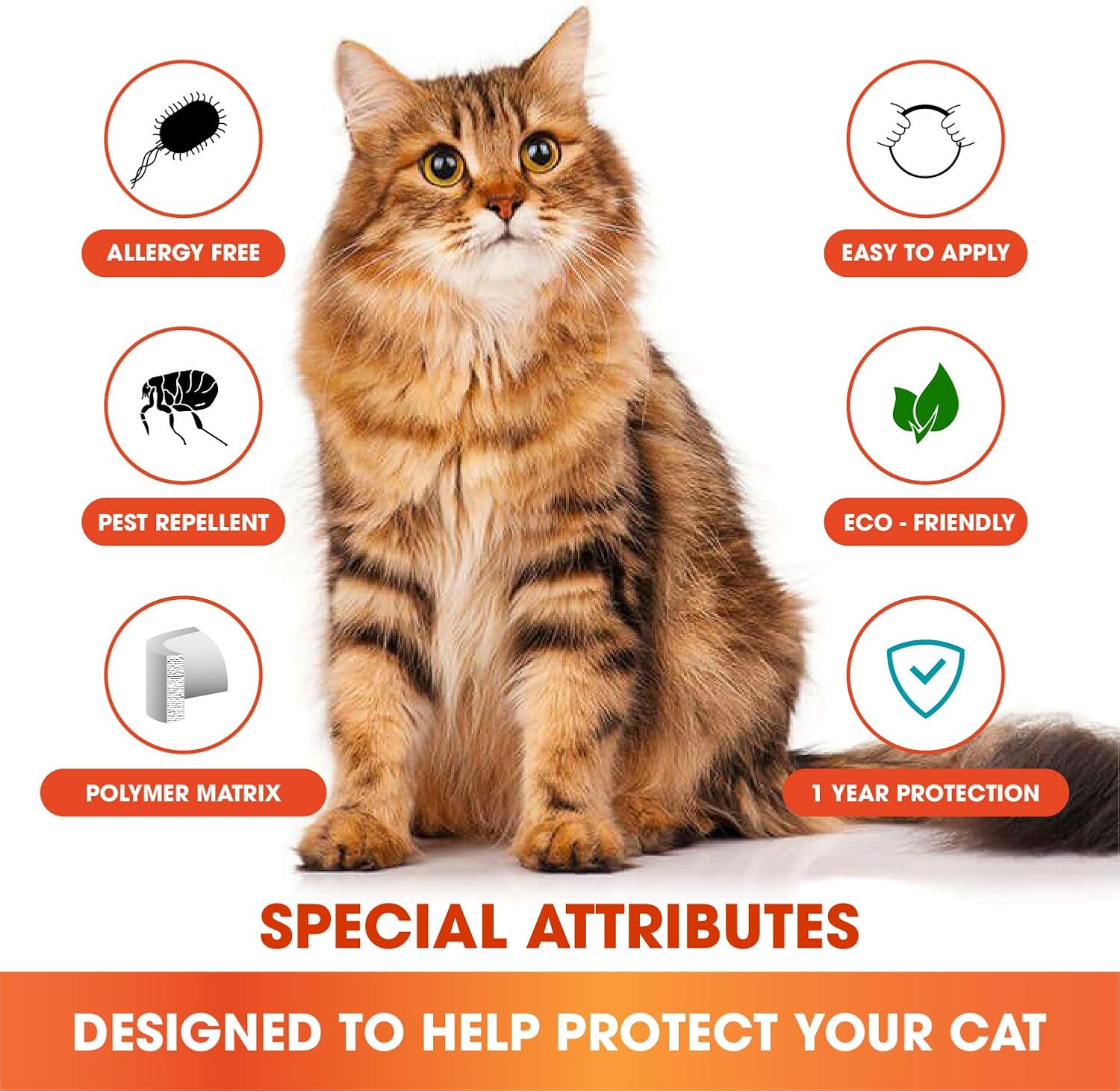 Cat Flea Collars 12Month, Flea Collar for Cats from Natural