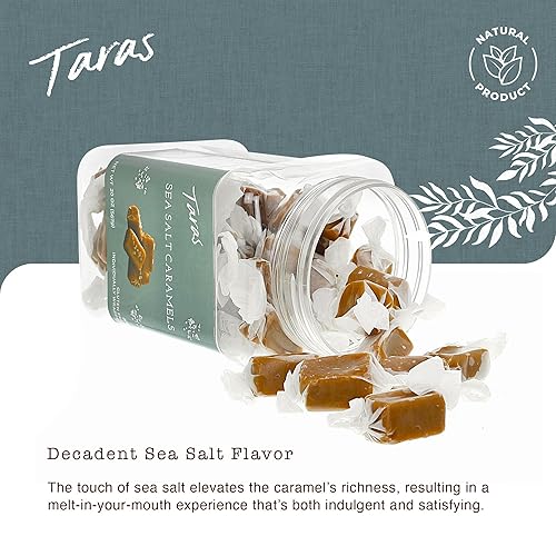 Miniatura 3 de Tara's - Caramelo de sal marina gourmet hecho a mano, totalmente natural: lote pequeño, cocido en hervidores, cremoso y envuelto individualmente -