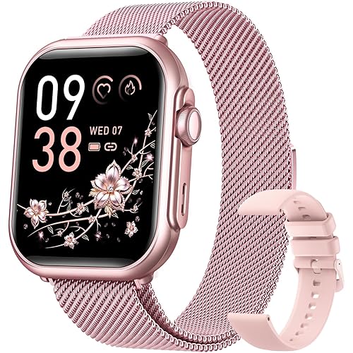Smart Watches for Women (Android/iPhone), 1.83" HD Smart Watch with Calls/Messages/Notifications, Sleep/Heart Rate/SpO2/Blood Pressure Monitor, 110+ Sports Modes Fitness Tracker Watch, 1000mAh Battery