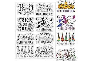 Clear Stamps for Halloween Crafting and Holiday Paper Art