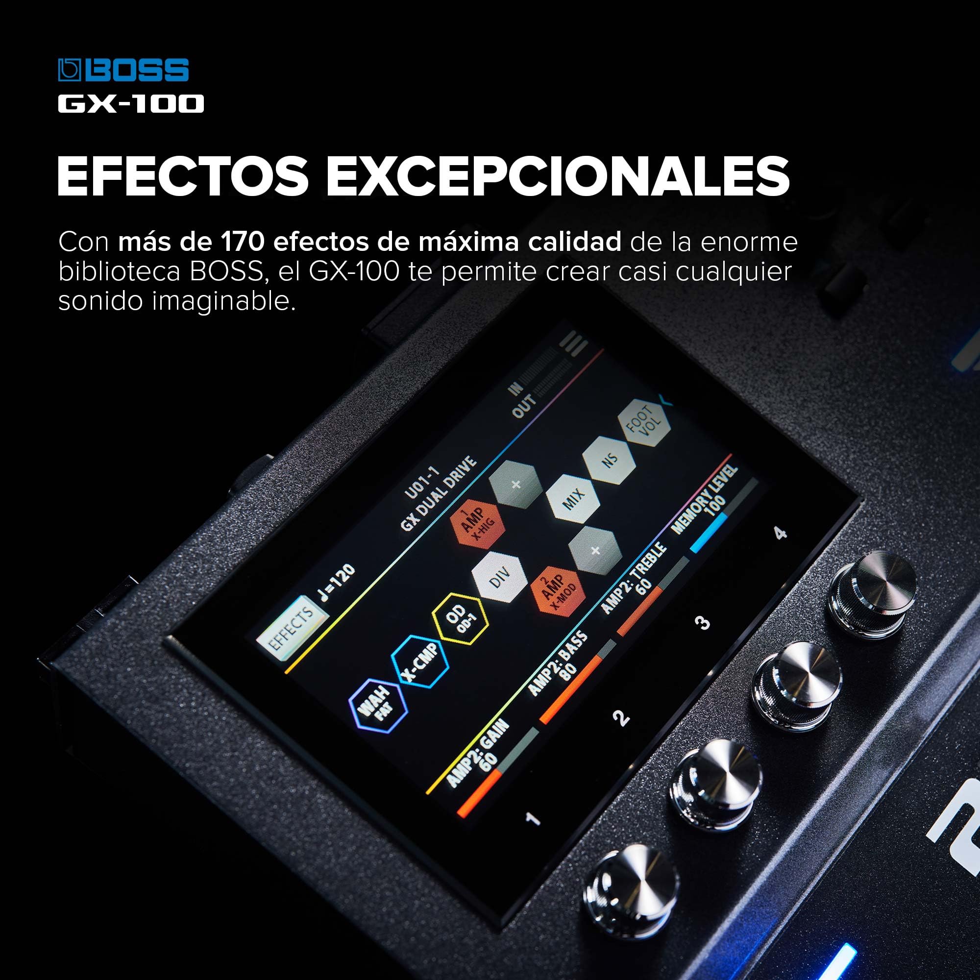 BOSS GX-100 | Avanzado procesador de efectos de guitarra