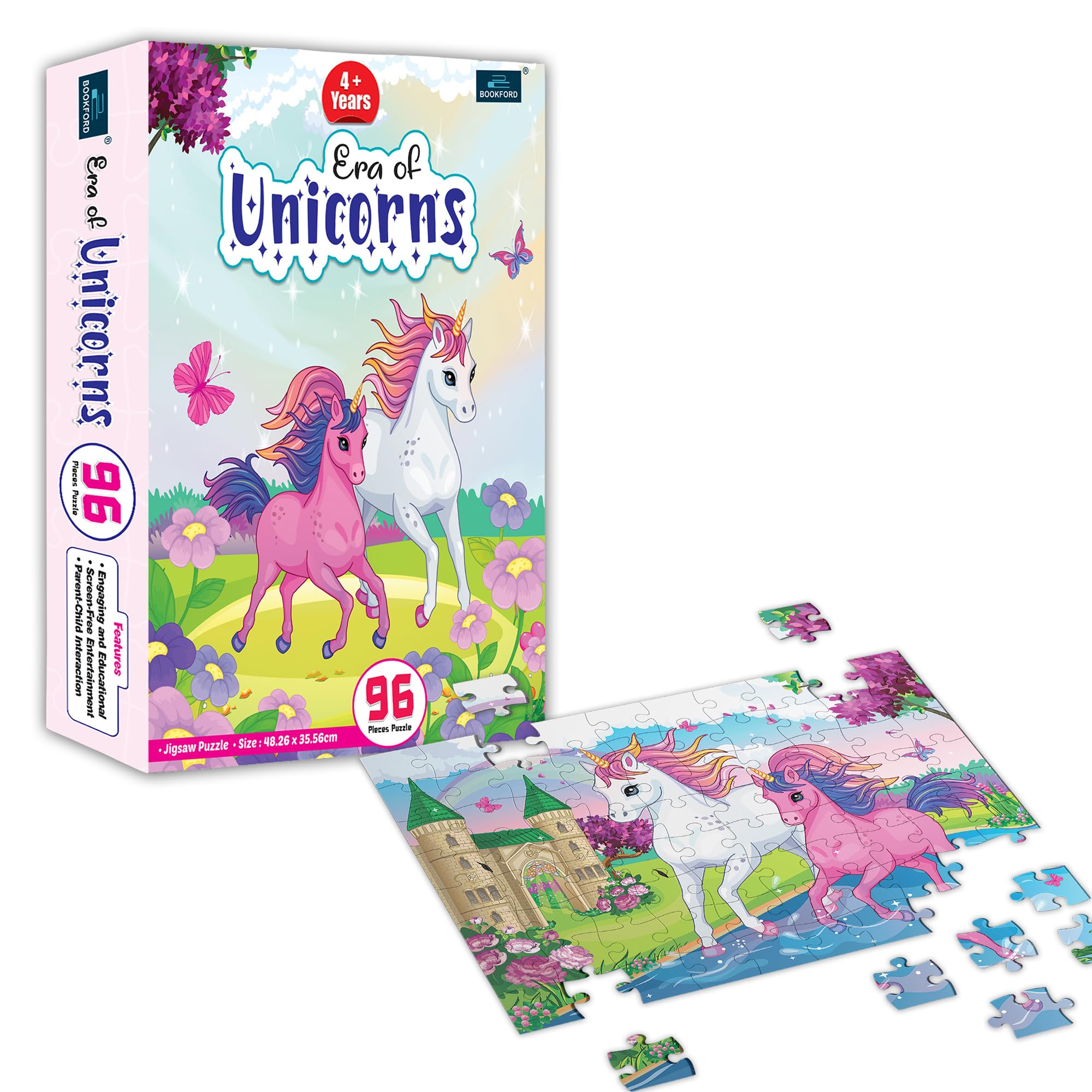 Buy BOOKFORD 96Pcs Era of Unicorn Jigsaw Puzzle for Kids and