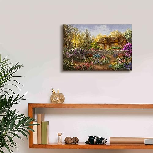 Miniatura 6 de 'Cottage Garden in Full Bloom ' por Nicky Boehme, arte de pared en lienzo, 18 x 12 pulgadas