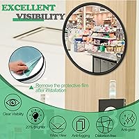 Vista 6 de RELIANCER Espejo de seguridad convexo de 18" Espejo de seguridad curvado Espejo de tráfico ajustable Espejo de esquina de seguridad Espejo de punto