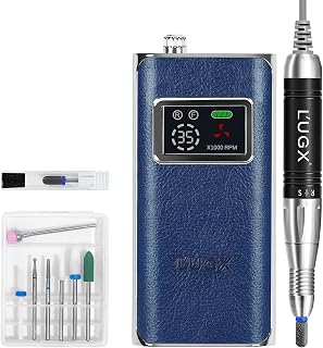 L'UGX Professional Nail Drill, 35000RPM Rechargeable Nail Efile, Portable Electric Nail File Machine for Ac...