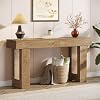 Mesa consola Tribesigns de 63 pulgadas, mesa rectangular de madera para sofá detrás del sillón, mesa de entrada estilo rústico para recibidor, pasillo, sala (Natural) 1