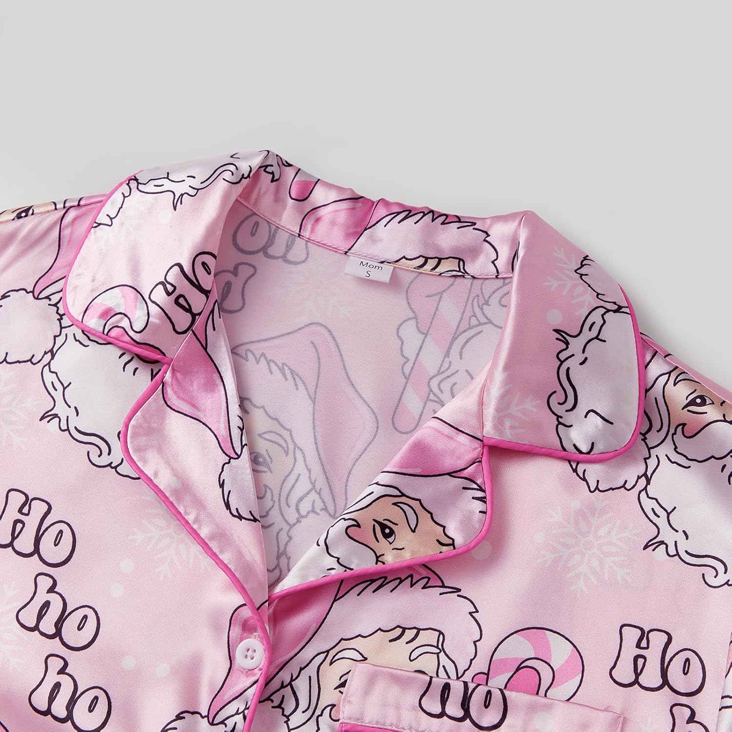 Awoscut Valentine's Day Family Pajamas Matching Sets Button Down Pajamas Stripe Bow Holiday Festival Sleepwear