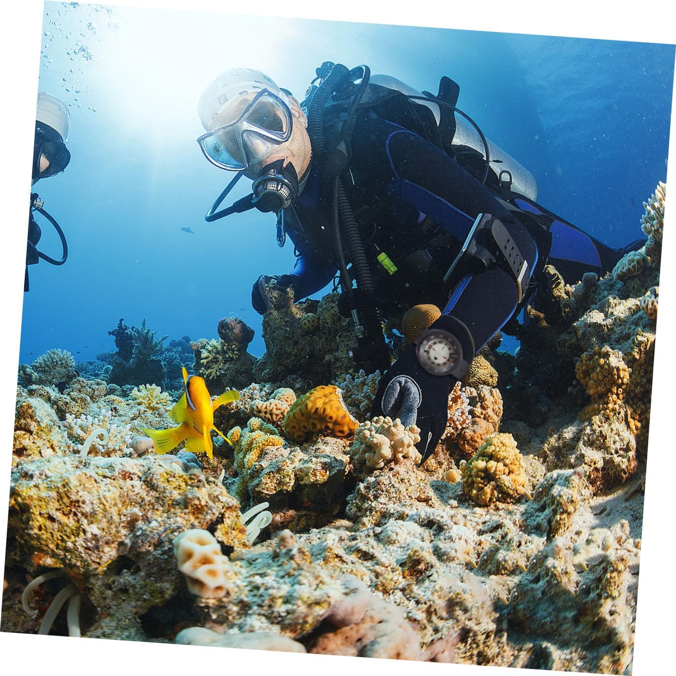 Portable Waterproof Wristband Compass Watch with Luminous Dial for Hiking Camping Diving Outdoor Navigation