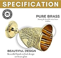 Vista 3 de Royal Wine Goblet Solid Brass Handmade Premium Wine Cup Medieval Decor Gothic Chalice Ancient Elegant Wine Goblet (Pack of - 1)