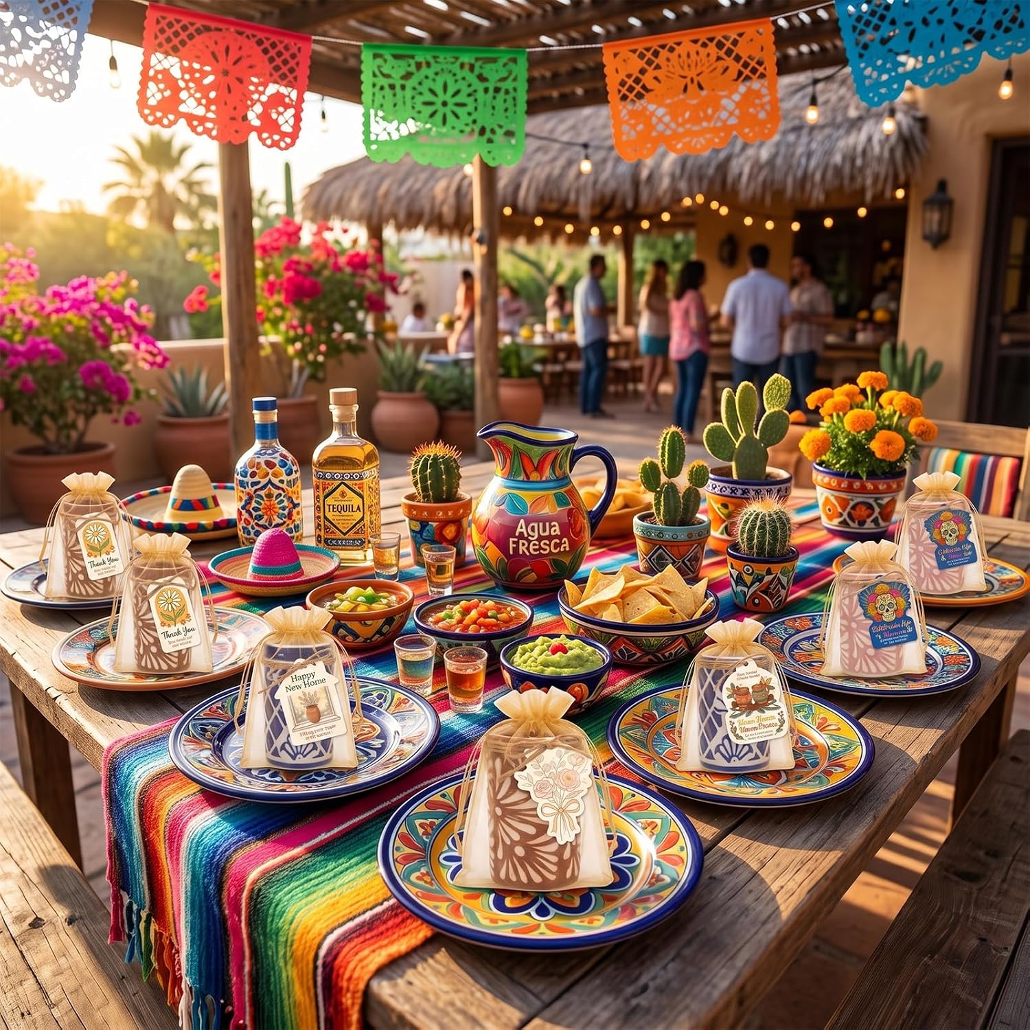 6 Pcs Talavera Tequila Shot Glasses, 2 oz Ceramic Mexican Gift