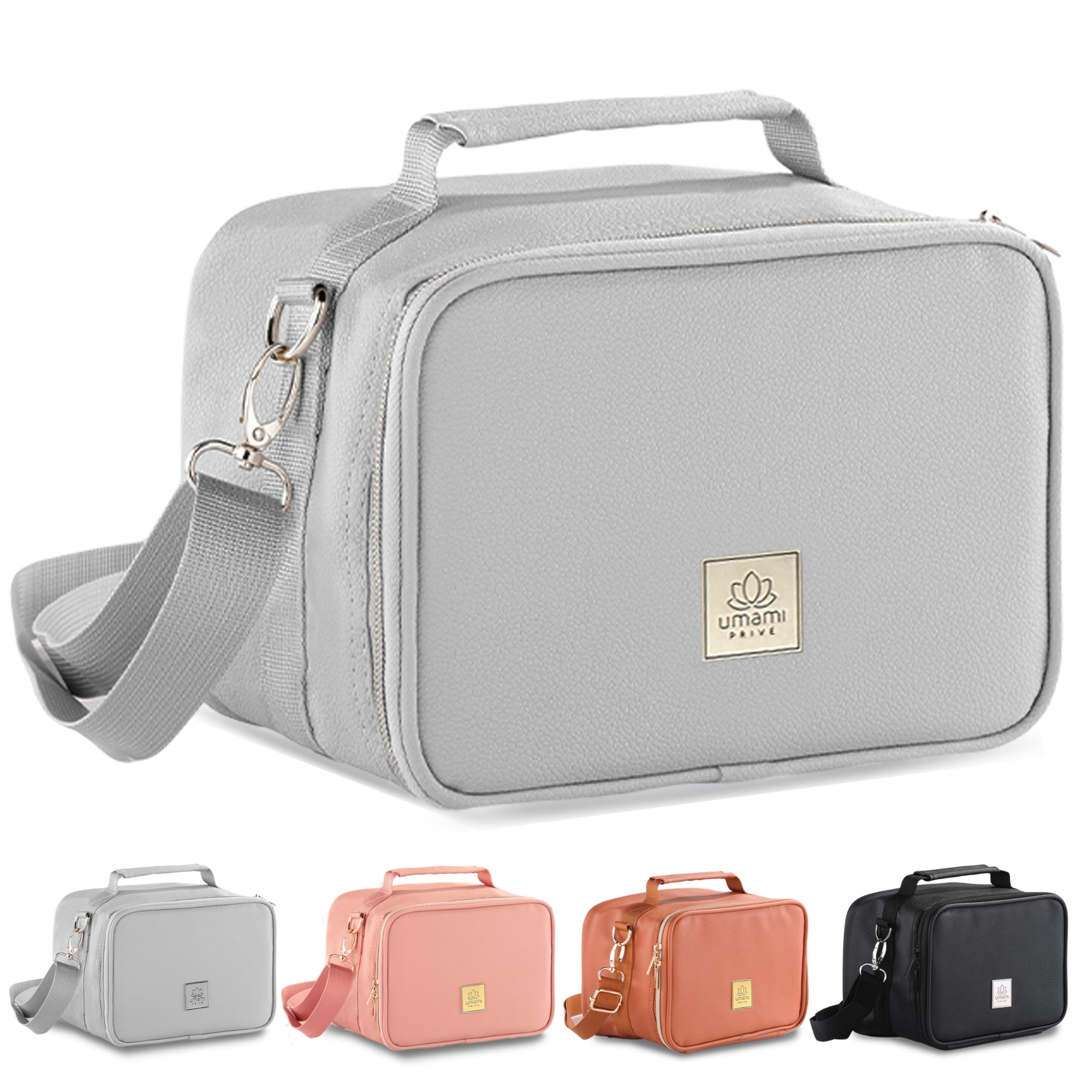 Borsa Termica Porta Pranzo Premium Umami - Ideale Per Ufficio, Picnic, Grigio - Foto 10