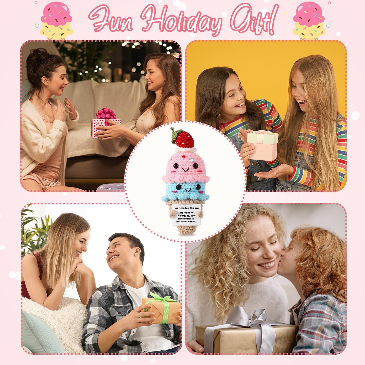 5.5 Inch Crochet Cute Doll Knitted Potato Toy Doll Cheer Gift Emotional Support for Family Friends Encouraging Party Decoration - Image 7