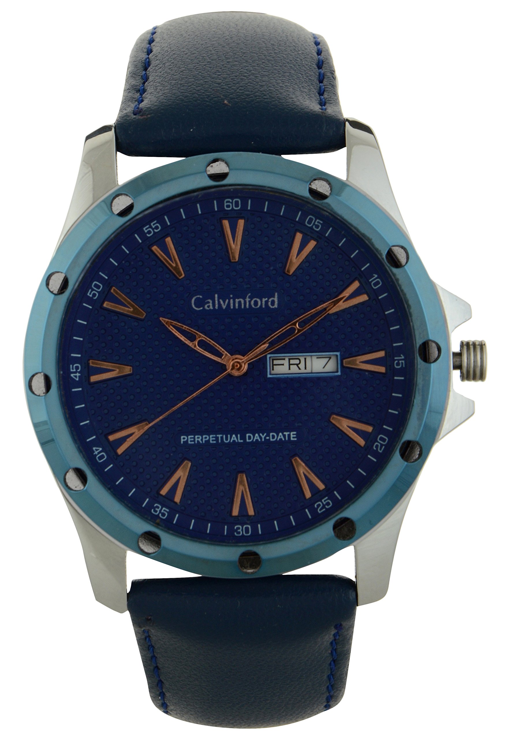 Calvinford Analog Blue Dial Mens Watch - 505 (B076Q9L7FB) Amazon Price History, Amazon Price Tracker