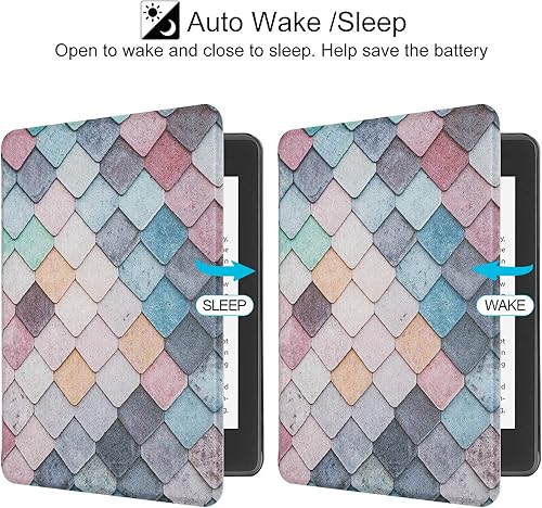 Miniatura 3 de WALNEW Funda para Kindle Paperwhite de 10ª generación-2018, funda delgada de piel sintética, funda inteligente de encendido y apagado automático