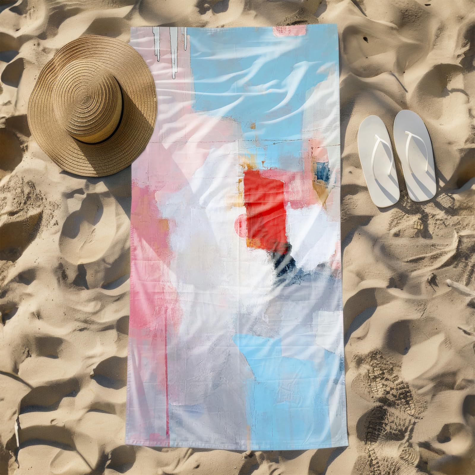 Générique Serviette de Plage 90X180 Bleu Rose