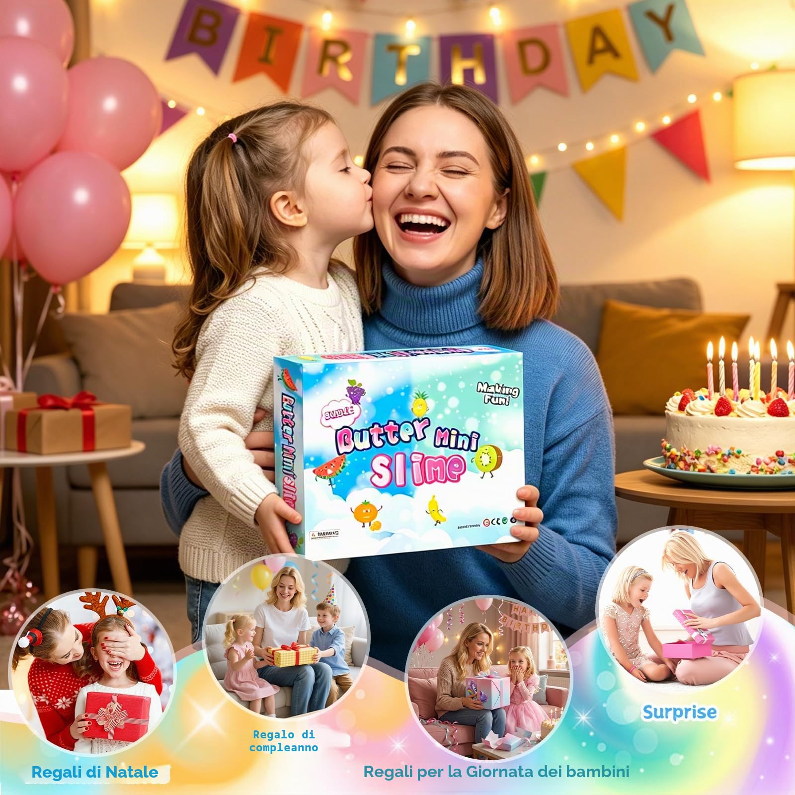 Confezione da 30 mini slime per burro fluffy con Ciondoli di melma,Putty Giocattoli,Slime Fun Charms,DIY Slime Morbido ed Elasticizzato per Party Favor bambini stress sollievo giocattoli set