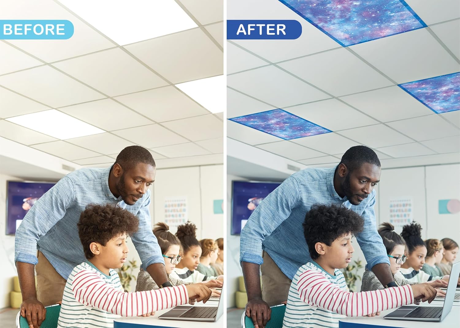 Teacher Created Resources Deep Space Calming Covers Ceiling Light Filters (TCR20141)