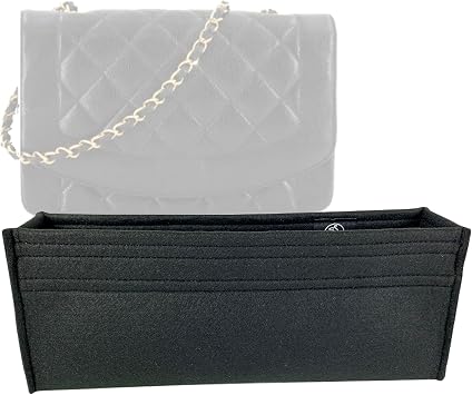 Zumoni Premium Chanel Diana Flap Medium Bag - Premium Felt Purse Handbag Handmade/25 Color Choices Purse Organizer, Liner, Insert, Shaper Quartz Pink