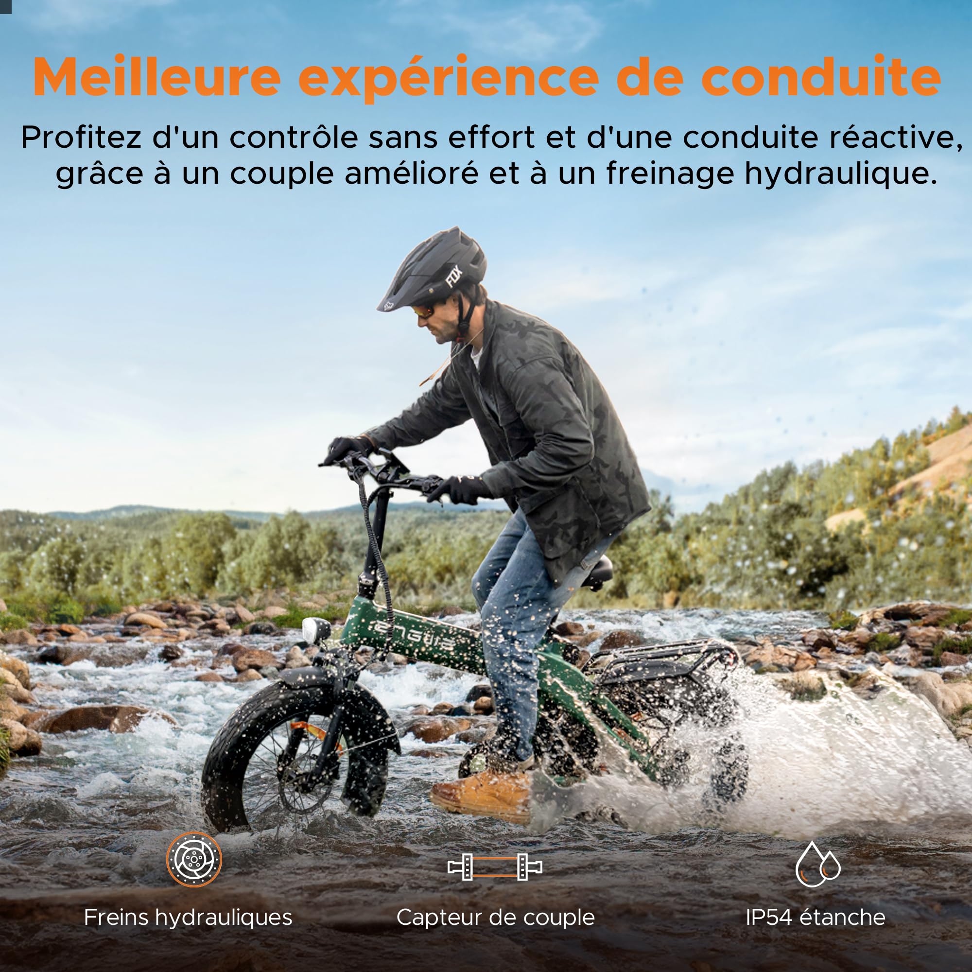 ENGWE EP-2 3.0 Boost Vélo Électrique Pliable 48V 13,5Ah 120km Freins Hydrauliques