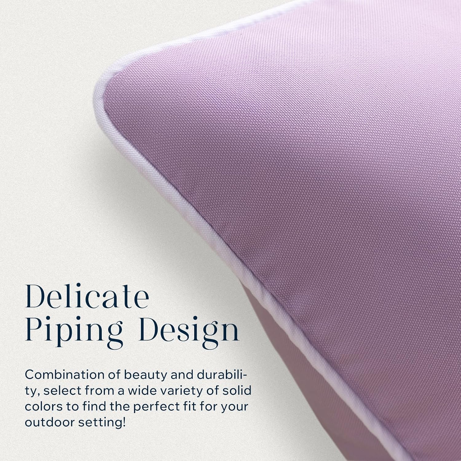 Phantoscope Pack of 2 Outdoor Waterproof Throw Pillow Covers Decorative Square Cushion Case Patio Pillows for Couch Tent, Lavender Purple 18x18 inches