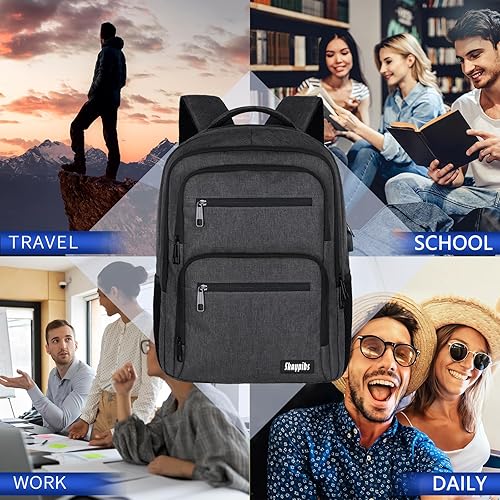 Miniatura 5 de Backpck - Mochila escolar para hombres y mujeres, mochila escolar para niños y adolescentes, mochila para laptop de 15.6 pulgadas con puerto de