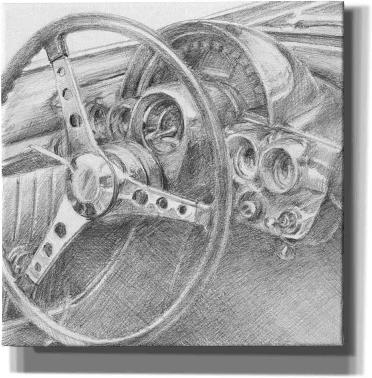 Epic Graffiti 'Behind the Wheel II' by Ethan Harper Canvas Wall Art, 12"x12"