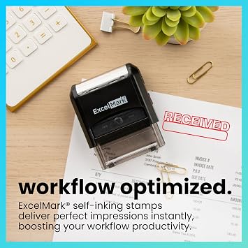 ExcelMark Received Self Inking Rubber Stamp