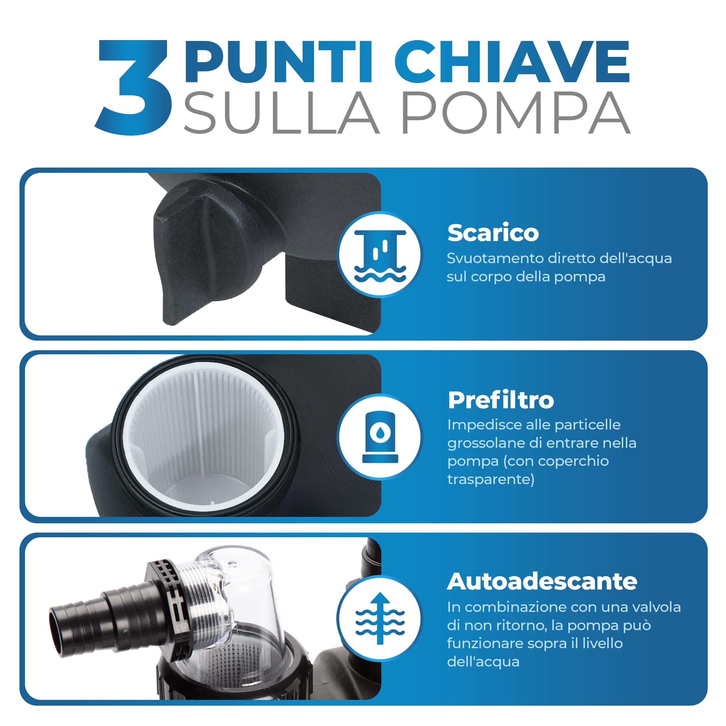 Miganeo Sistema di filtraggio a sabbia Dynamic 12000 Eco Pro, nero, 11.000 l/h, caldaia da 485 mm, autoaspirante
