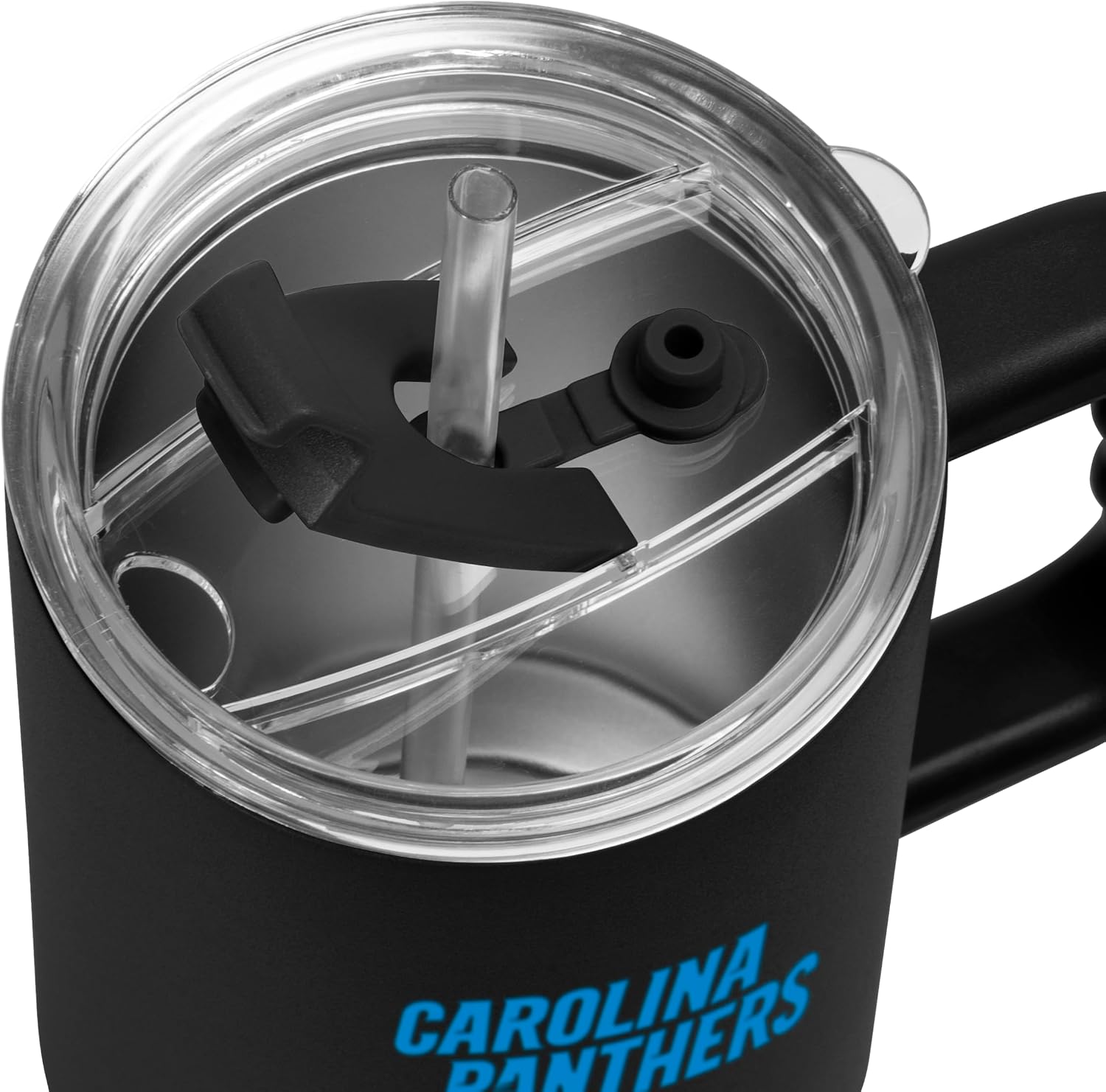 FANMATS NFL Stainless Steel 40 oz Handle Tumbler — 40 Fluid Ounces | Team Color | Straw & Lid Included
