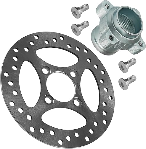 Caltric Disco y buje de freno trasero compatible con Yamaha Raptor 700 700R YFM700 YFM700R 2006-2013