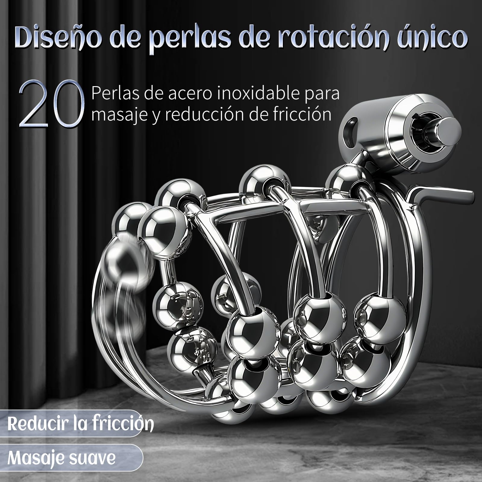 Jaulas de Pene en Bondage Juguetes Sexuales Hombre, Chastity Cage con 3 Tamaños Anillos para el Pene, Cinturón de Castidad y Sonda Uretral, BDSM Jaula Castidad Juguetes Eróticos para Pareja Sexuales