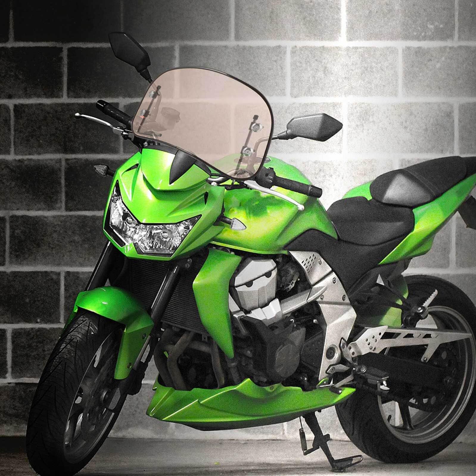 VOSAREA Parabrezza Moto Trasparente Allungato Regolabile Deflettore Antivento Accessorio Per Scooter Elettrico e Motociclette