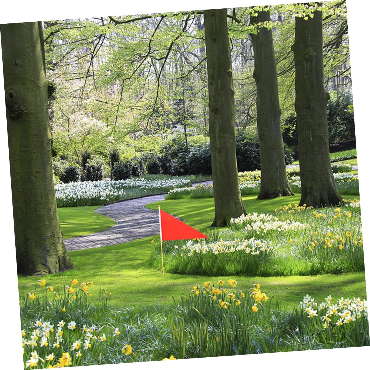 8pcs Yard Flags Triangle Markers Garden Marking Flags for Surveying Construction Sprinklers
