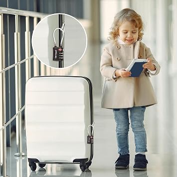 TSA Combination Padlocks with Flexible Steel Cable Anti-Theft Suitcase – 3