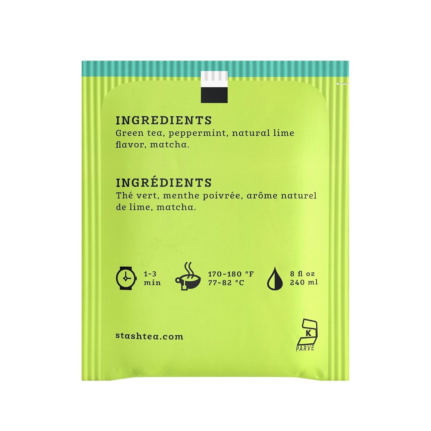Stash Tea Mojito Mint Green Tea & Matcha Blend 100 Count Tea Bags in Foil (Packaging May Vary) Individual Green Tea Bags for Use in Teapots Mugs or Cups, Brew Hot Tea or Iced Tea