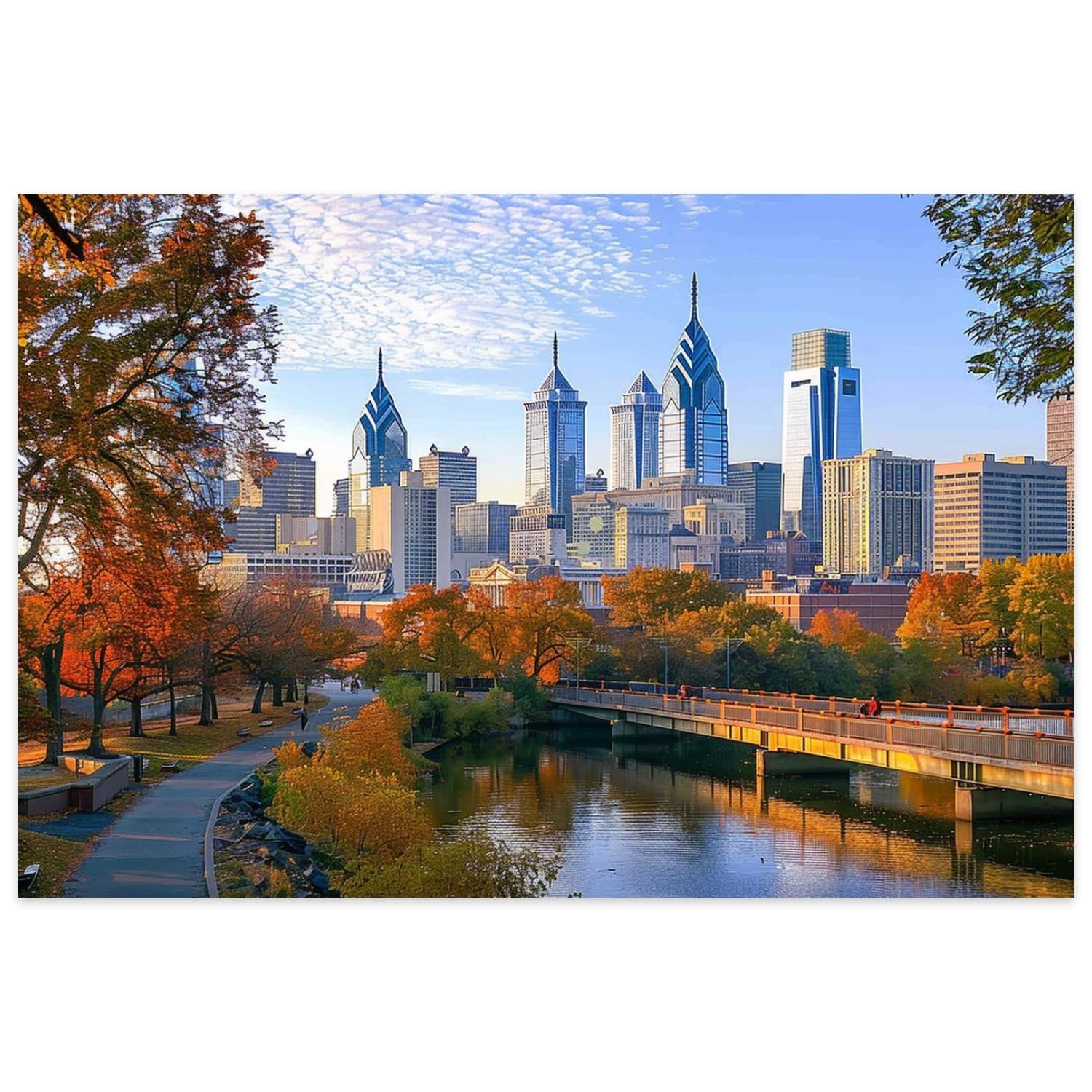 Great Jigsaw Puzzles for Adults 300 Pieces Philadelphia Puzzles for Adults Toys Gift Family Decoration Kids Puzzles