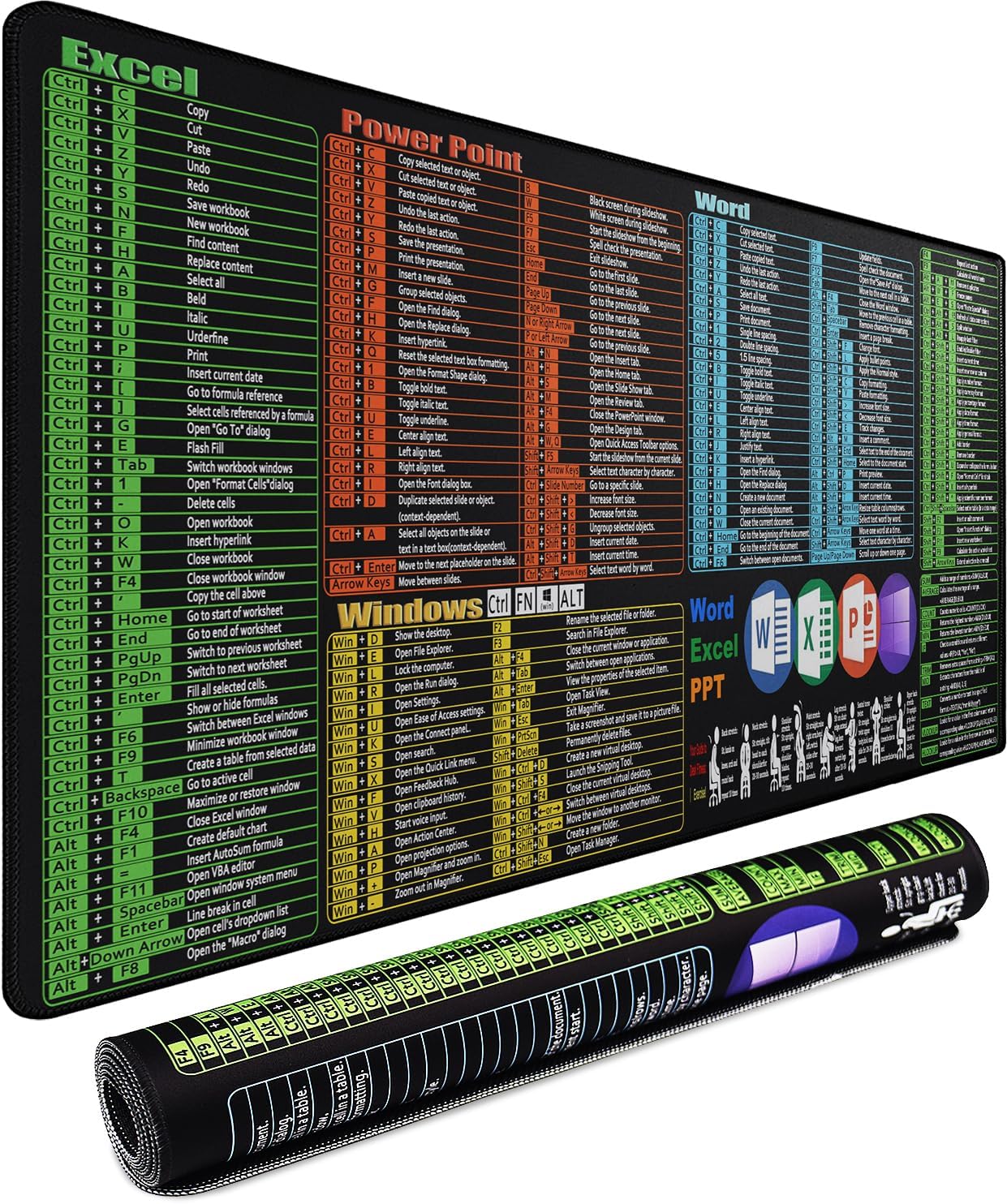 Excel Shortcuts Large Mouse Pad,...
