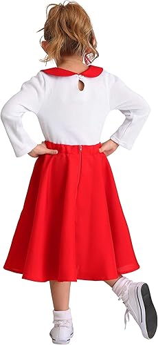 Miniatura 2 de Cheerful Spirit Grease Rydell High - Disfraz de animadora para niños pequeños, deja que tu pequeño brille con orgullo escolar